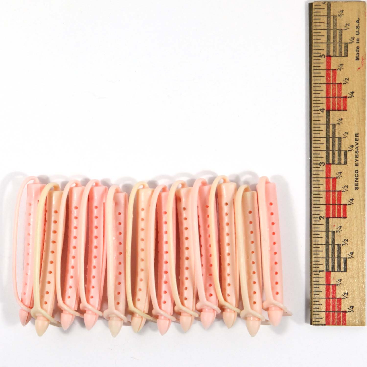 Vintage Pink Curlers Set of 12 Rubber Hair Rollers Perm Etsy