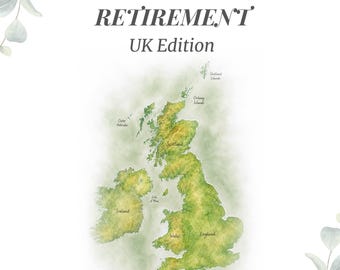 Retirement Travel Journal UK Edition | Bucket List Planner, Itinerary, Budget Tracker (PDF Download)