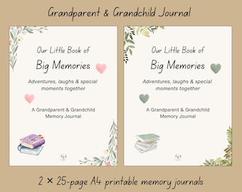 Grandparent and Grandchild Memory Journal | Grandma and Grandad Activity Book | A4 Printable PDF