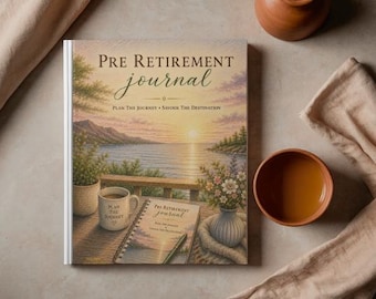 Pre-Retirement Journal UK, Retirement Gift for Her, Retirement Planning Workbook,  PDF Download, A4