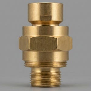 Unlacquered Brass Shower Arm Adapter, Solid Threaded Connector, Bathroom Fitting replacement