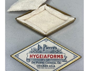 Antique 1900's Dr. Pierre's Hygeiaforms  Feminine Sanitary Hygiene Napkin Pad