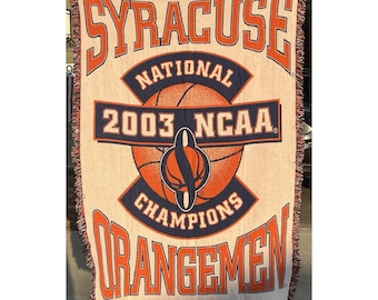 Syracuse 2003 NCAA National College Basketball Champions Heavy Throw Blanket