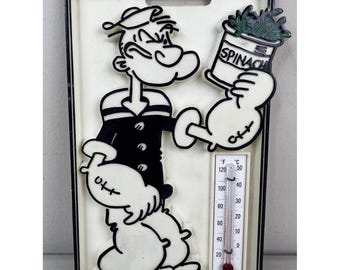 Vintage 1981 Popeye Spinach Wall Thermometer