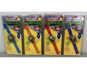 NEW SEALED 1993 Set of 4 Teenage Mutant Ninja Turtles TMNT Digital Watches Hope
