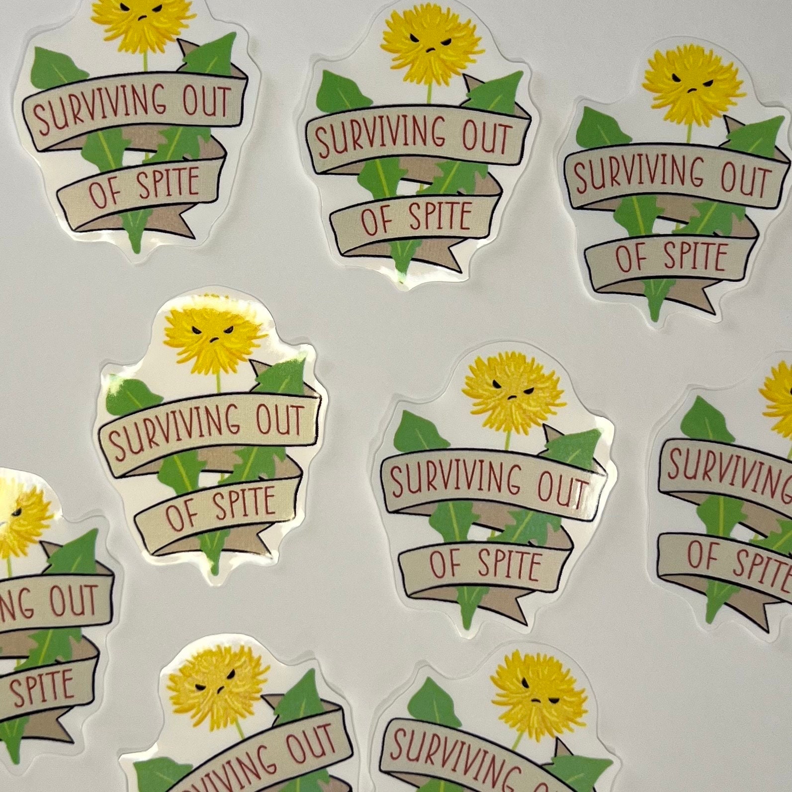 Surviving Out of Spite Dandelion 3 Sticker - Etsy