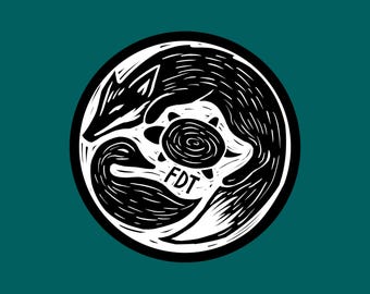 FDT fox duck turtle 3” sticker