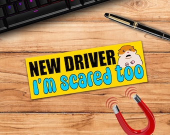 8” MAGNET New Driver car decal