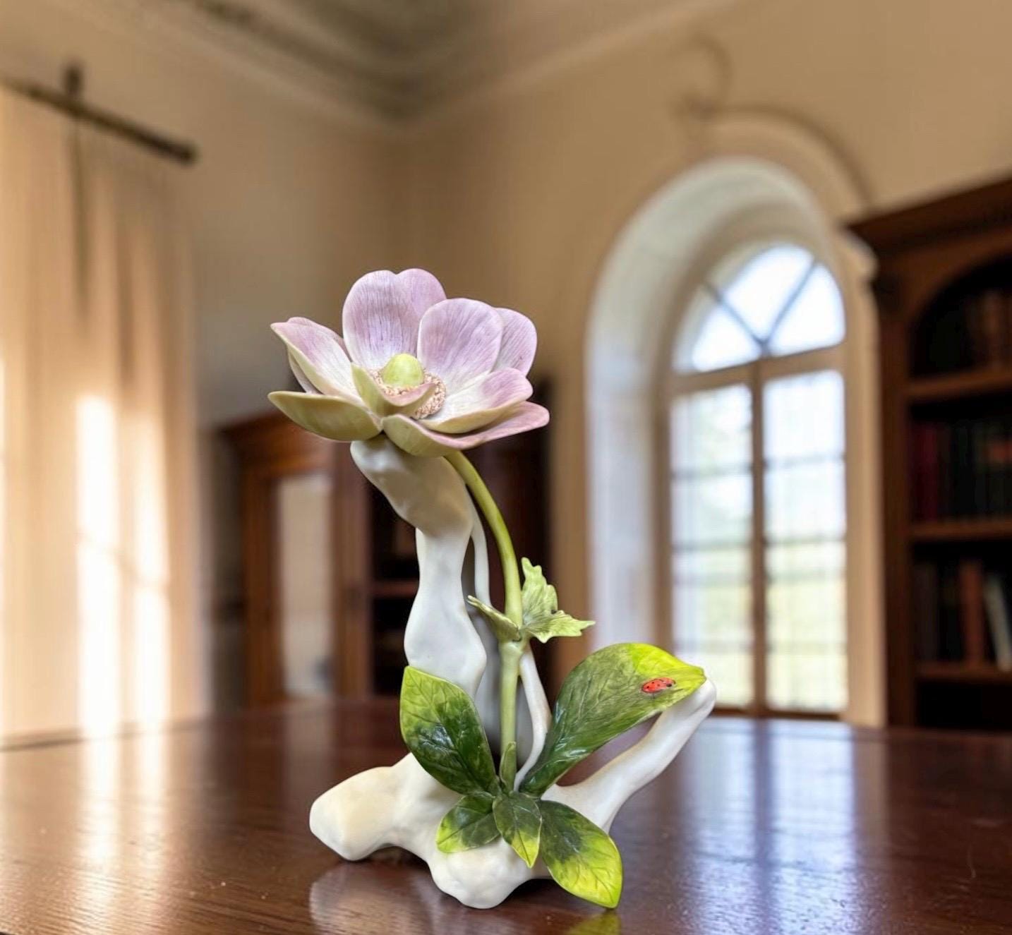 a122 MADE IN ITALY 陶器 アンティーク オブジェ置物 フラワー Porcelain Vintage Flower Figurines - Etsy