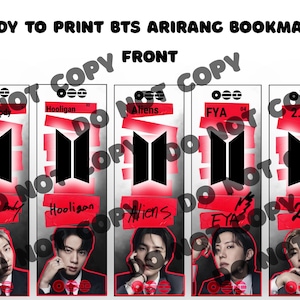 Printable Bts Bookmark - Etsy