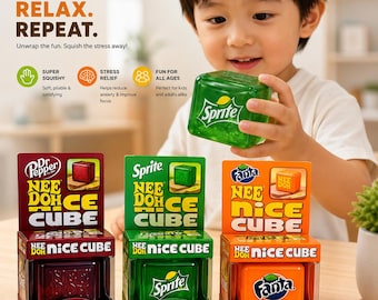 NeeDoh Nice Cube Sensorisk Leksak – Supermjuk Stressavlastande Fidget Skrivbordsleksak