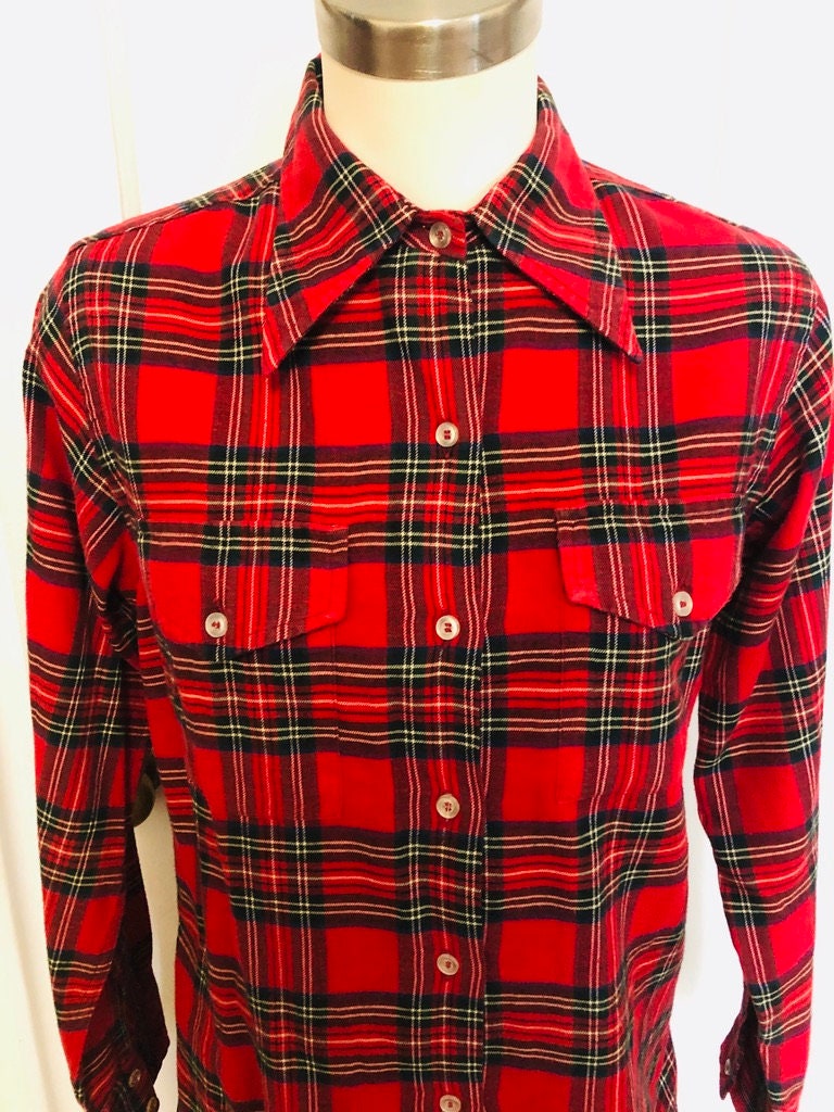 Buy SzshaoyeFlannel Plaid Hoodie Shirts for Men Button Down Casual