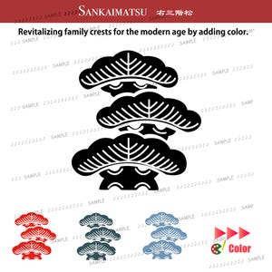 This is a color version of Family crests the "sankai matsu"