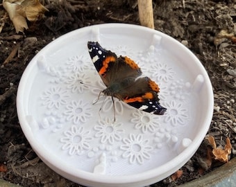 3D Printed Butterfly Bee Feeder | Garden Pollinator Drinking Station, Wildlife Puddle Dish