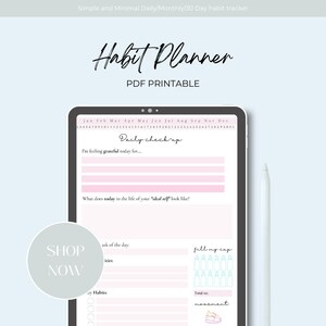 30 Day Habit Tracker/ Daily and monthly Habit planner