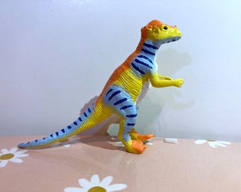 Hand Painted Pride flag Dinosaur display figurine. LGBTQIA. Aroace. Jessie.