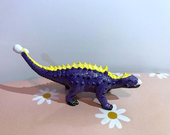 Hand Painted Pride flag Dinosaur display figurine. LGBTQIA. Nonbinary. Nova.