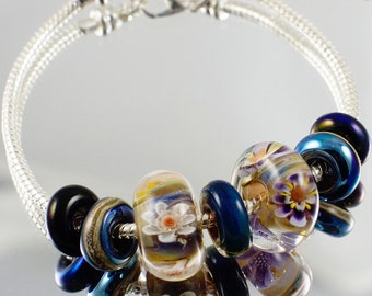 Glass Bracelet, Handmade Lampwork, Handmade Bracelet, Unusual Bracelet, Etsy UK