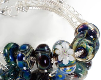 Glass Bracelet, Handmade Lampwork, Handmade Bracelet, Unusual Bracelet, Etsy UK