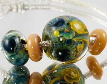 Glass Bracelet, Handmade Lampwork, Handmade Bracelet, Unusual Bracelet, Etsy UK