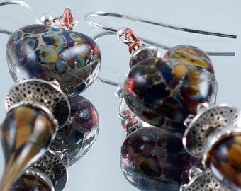 Chocolate Lampwork Earrings