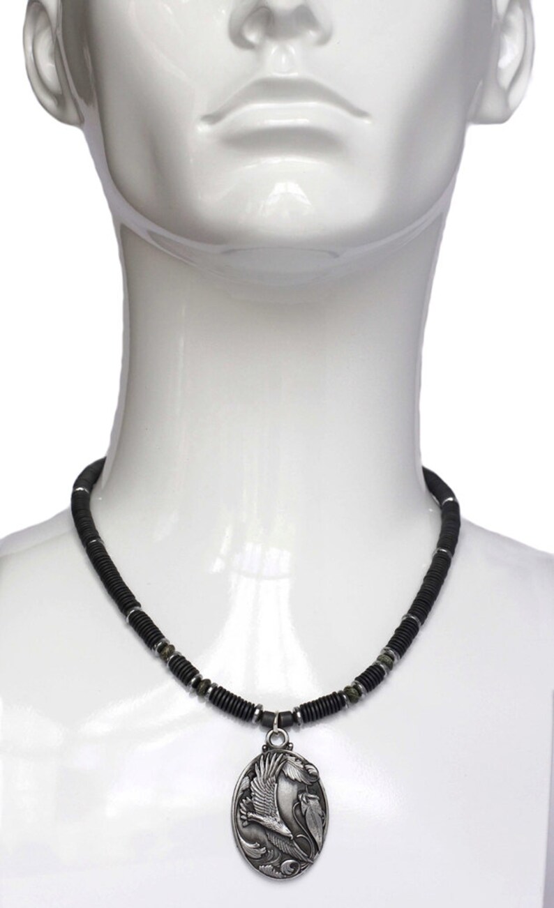 Mens Necklace Eagle Pendant Unusual Necklace OOAK Etsy UK Etsy