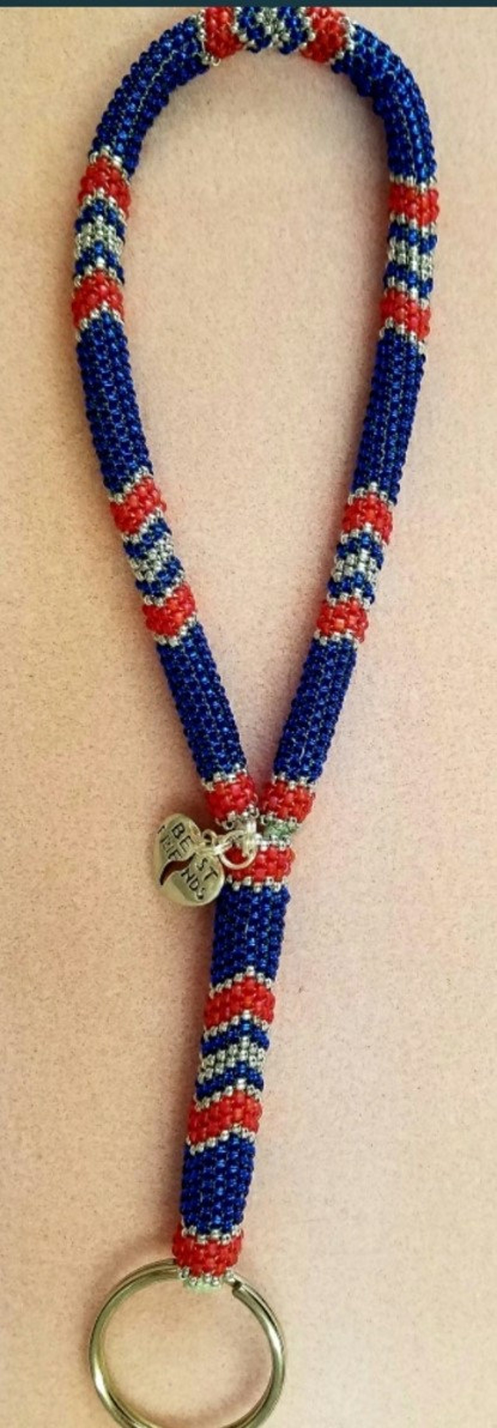 Peyote Stitch Beaded Keychain Etsy