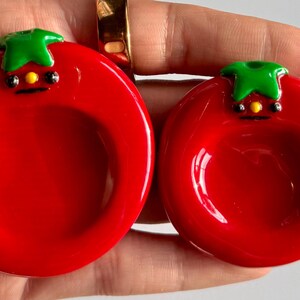 Tomato Polymer Clay Worry Stone | Desk Buddy Fidget Toy | Pocket Buddy