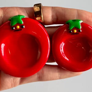 Tomato Polymer Clay Worry Stone | Desk Buddy Fidget Toy | Pocket Buddy