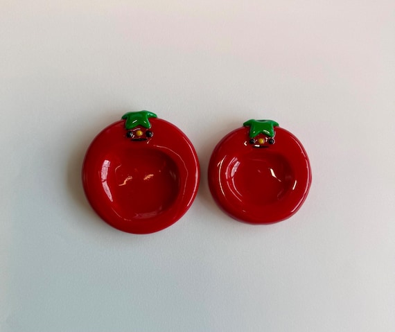 Tomato Polymer Clay Worry Stone | Desk Buddy Fidget Toy | Pocket Buddy