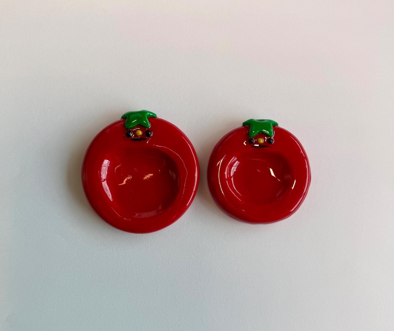 Tomato Polymer Clay Worry Stone | Desk Buddy Fidget Toy | Pocket Buddy