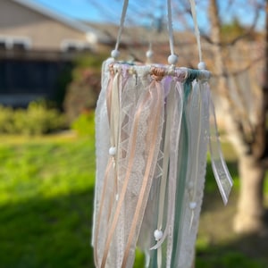 Lace and Organza Ribbon Windsock/mobile/wind catcher