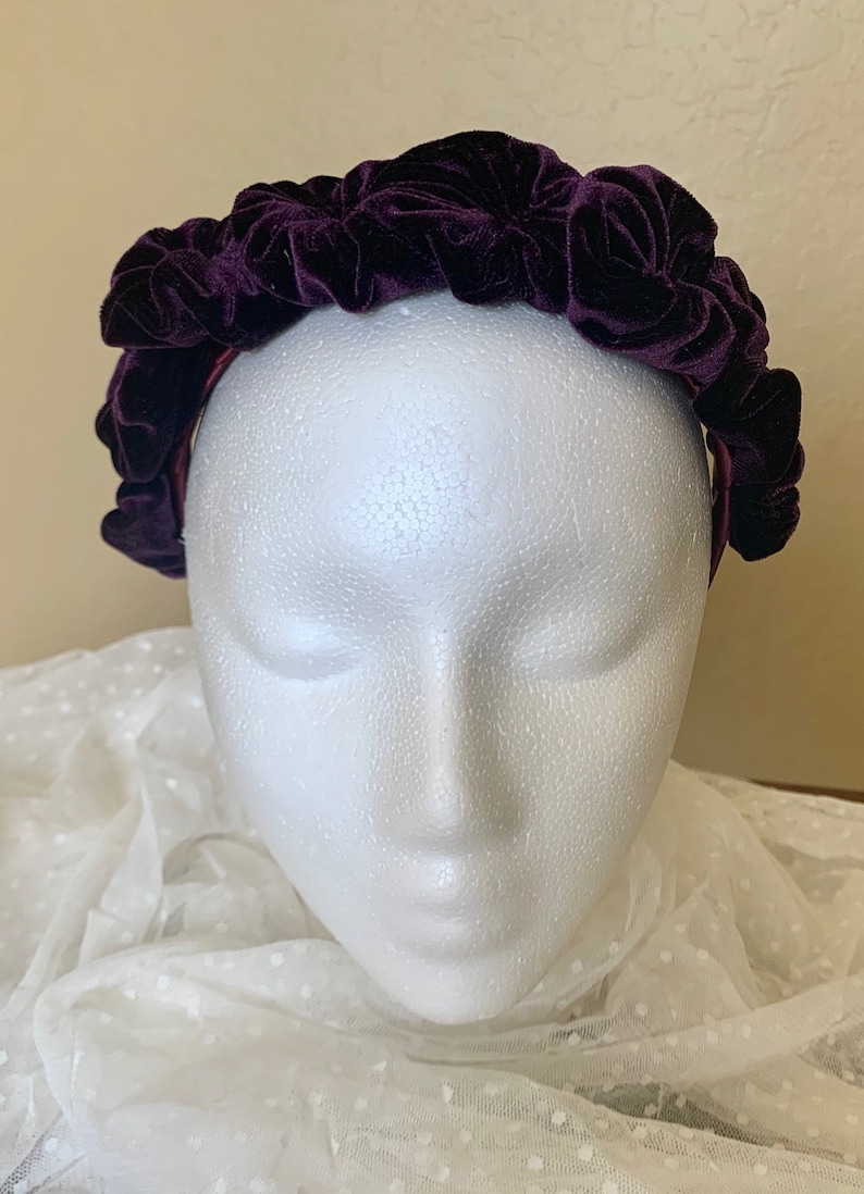 Velvet/ headband/spanish style floral | Etsy