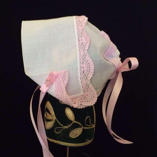 Hanky Bonnet, Magic Hanky Bonnet, an heirloom for Baby Girl.