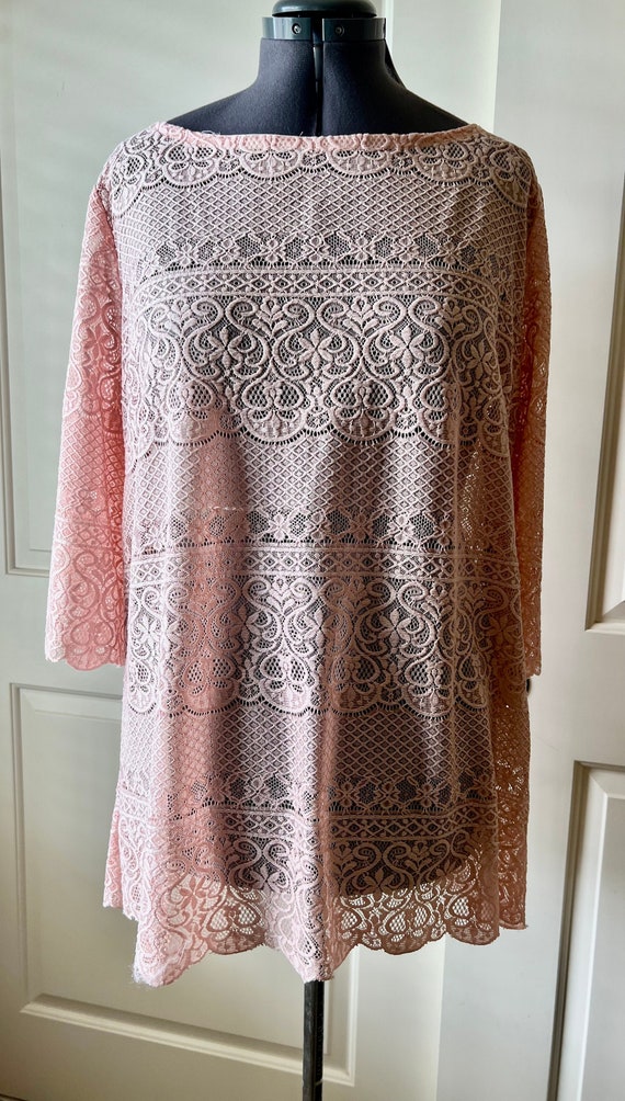 Tunique rose poudré grande taille hotsell