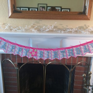 SALEPrice Reduction Birthday Banner/Garland/Pennant/Bunting/ Birthday Party Decor Pink & Blue polka dots Party Banner 11 image 1