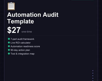 Automation Audit Template | ROI Calculator, 90-Day Action Plan