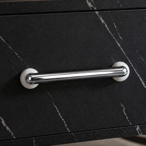 White Marble Resin Zinc Alloy Cabinet Pulls, Modern Chrome Drawer Handles, Kitchen Cupboard Knobs