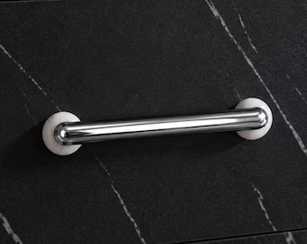 White Marble Resin Zinc Alloy Cabinet Pulls, Modern Chrome Drawer Handles, Kitchen Cupboard Knobs
