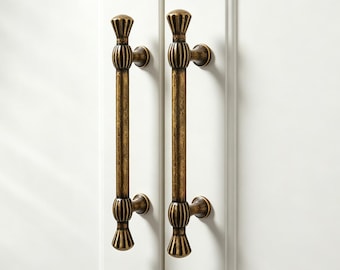 Vintage Cabinet Pulls & Knobs, Retro Dresser Drawer Handles, Antique Brass Kitchen Cabinet Hardware