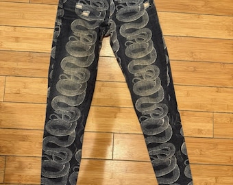 Hysteric Glamour Snake Print Denim - Etsy