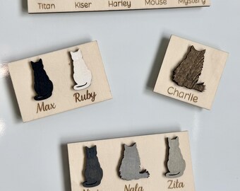 Personalized Dog and Cat Magnets,  Custom for Multiple Pets,  Pet Memorial, Pet Keepsake