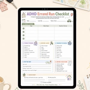 ADHD Errand Run Checklist Printable for Multi-Stop Trips and Everyday Outings