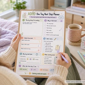 Un petit agenda imprimable pour le TDAH, qui vous permet de démarrer une tâche image 3