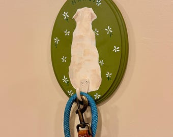 Personalized Hand-Painted Pet Leash Holder