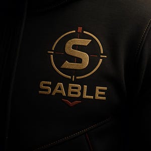 SABLE Command Hoodie | Dark Military Streetwear | Minimal Logo Pullover Unisex image 2