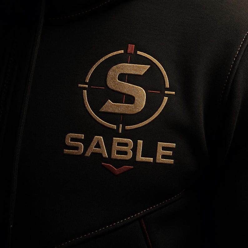 SABLE Command Hoodie | Dark Military Streetwear | Minimal Logo Pullover Unisex image 2