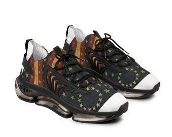 4. Juli Patriotic Mesh Sneakers Herren All Over Print American Flagge Stars Stripes 1776 USA AOP Schuhe