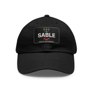 SABLE Black Structured Cap | Build Different Gold Crosshair Logo Hat image 8