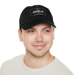 SABLE Black Structured Cap | Build Different Gold Crosshair Logo Hat image 11